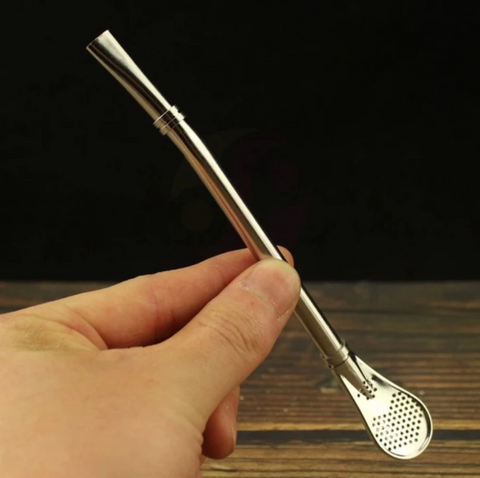 METAL MATE STRAWS - WITH STRAINER