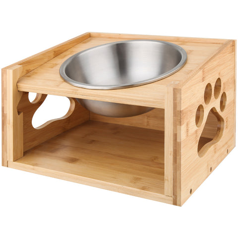 Large dog dog food bowl double bowl