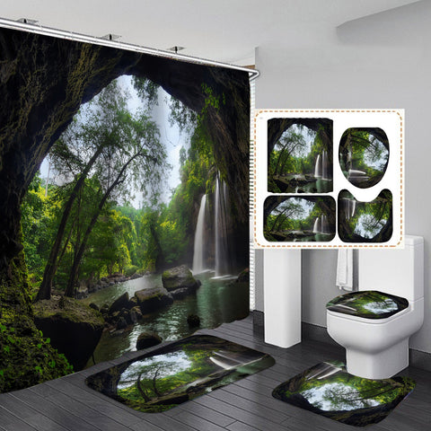 Digital Printing Waterproof Polyester Bathroom