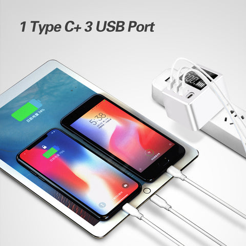 4-port charger travel charging head