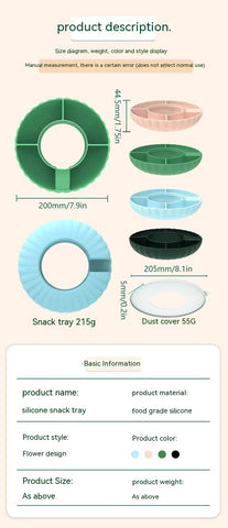 Silicone Snack Packing Plate Large Ice Cup