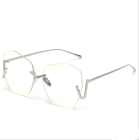 Sunglasses polygonal sunglasses flat lens