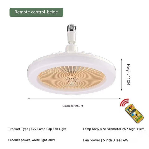 Remote Control E27 Screw Adjustable Light Bedroom Aromatherapy Small Fan Lamp