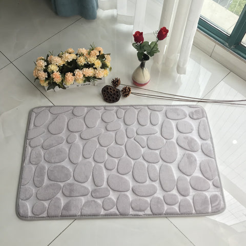 Absorbent Non-slip Stone Embossed Carpet Floor Mat